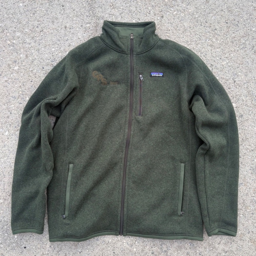 Patagonia Better Sweater Full Zip Jacket Mens XL Green Fleece 25528 GRS Inc Logo